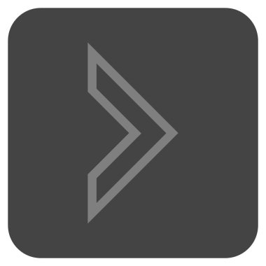 Ok ucu değil düz vektör simgesi kare