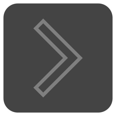 Ok ucu değil düz vektör simgesi kare