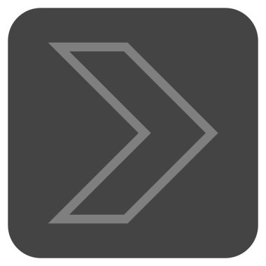 Ok ucu değil düz vektör simgesi kare