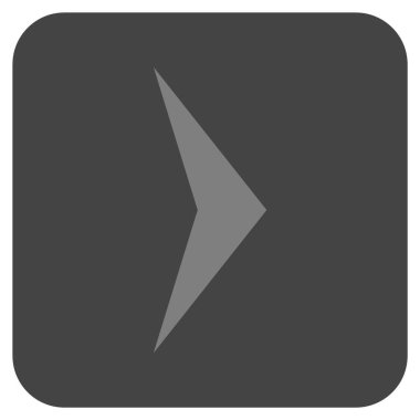 Ok ucu değil düz vektör simgesi kare