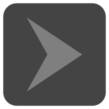 Ok ucu değil düz vektör simgesi kare