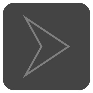 Ok ucu değil düz vektör simgesi kare