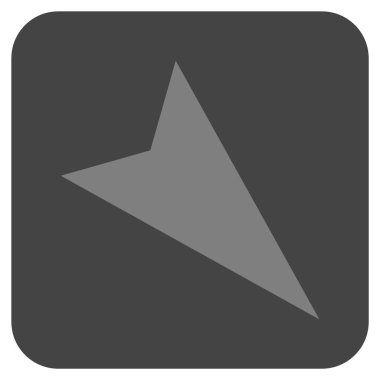 Ok ucu sağ aşağı düz kare vektör simgesi