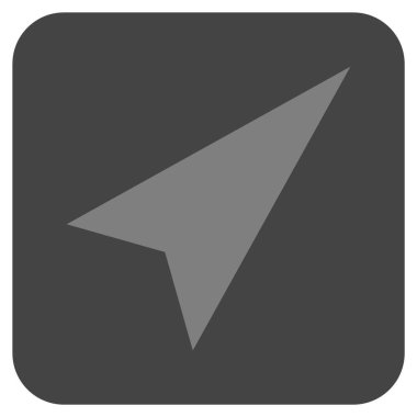 Ok ucu sağ yukarı düz kare vektör simgesi