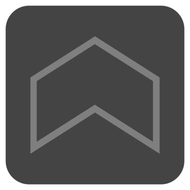 Vektör simge düz yukarı ok ucu kare