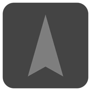 Vektör simge düz yukarı ok ucu kare