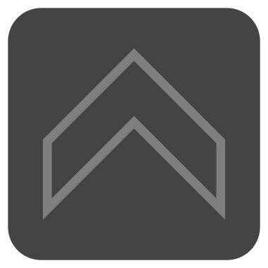 Vektör simge düz yukarı ok ucu kare