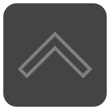 Vektör simge düz yukarı ok ucu kare