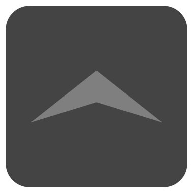 Vektör simge düz yukarı ok ucu kare