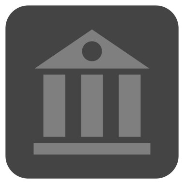 Banka Daire bina vektör simgesi kare