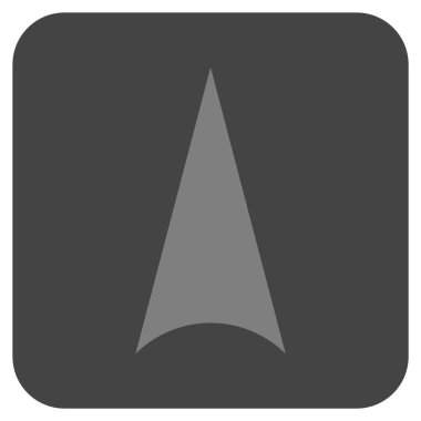 Vektör simge düz yukarı ok ucu kare