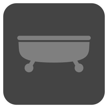 Küvet düz kare vektör simgesi