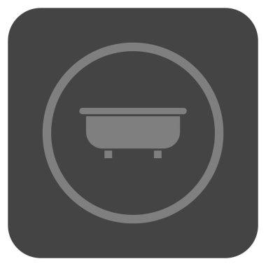 Küvet düz kare vektör simgesi