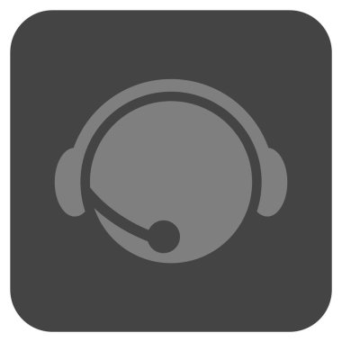 Çağrı Merkezi operatörü düz kare vektör simgesi