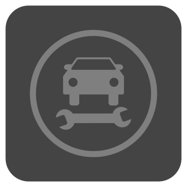 Araba tamir düz kare vektör simgesi