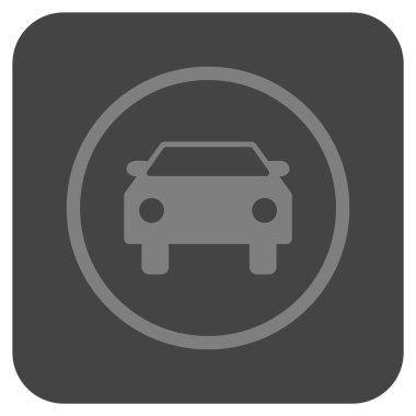 Araba düz kare vektör simgesi