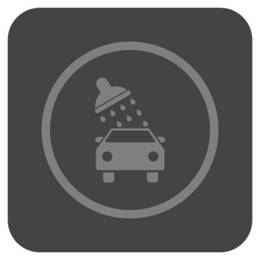 Oto yıkama düz kare vektör simgesi