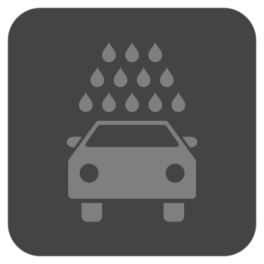 Oto yıkama düz kare vektör simgesi