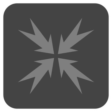 Sıkıştırma OK düz kare vektör simgesi