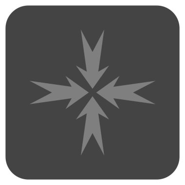 Sıkıştırma OK düz kare vektör simgesi