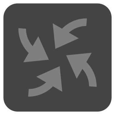 Siklon oklar düz kare vektör simgesi