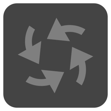 Siklon oklar düz kare vektör simgesi