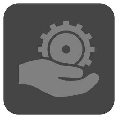 Vektör simgesi geliştirme hizmet düz kare