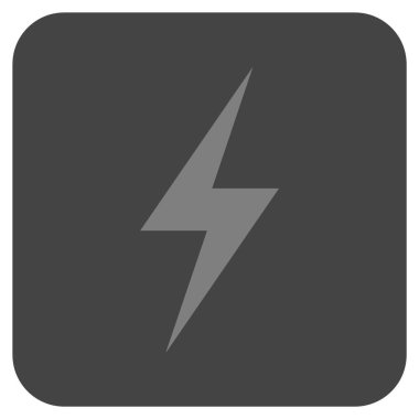 Elektrik düz kare vektör simgesi