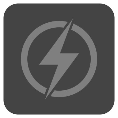 Elektrik düz kare vektör simgesi