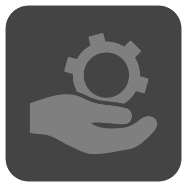 Mühendislik hizmet düz kare vektör simgesi