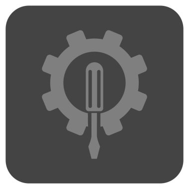 Düz kare vektör simge mühendislik