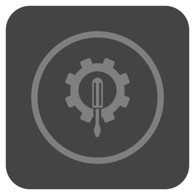 Düz kare vektör simge mühendislik