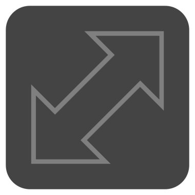 Exchange çapraz düz kare vektör simgesi