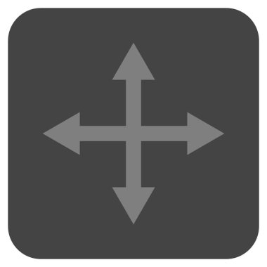 Oklar düz kare vektör simgesini genişletin