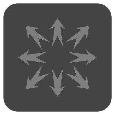 Oklar düz kare vektör simgesini genişletin