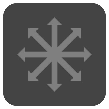 Oklar düz kare vektör simgesini genişletin