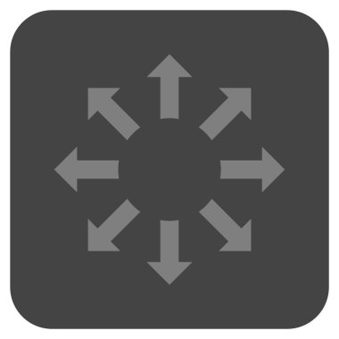 Oklar düz kare vektör simgesini genişletin