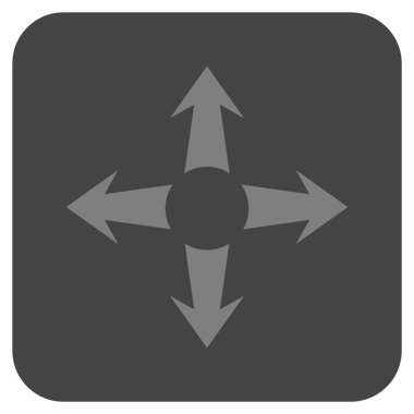 Oklar düz kare vektör simgesini genişletin