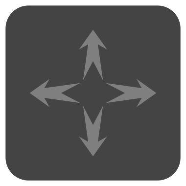 Oklar düz kare vektör simgesini genişletin