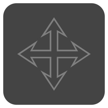 Oklar düz kare vektör simgesini genişletin