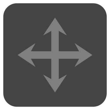 Oklar düz kare vektör simgesini genişletin