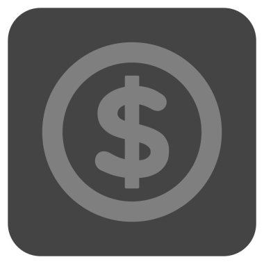 Finans düz kare vektör simgesi