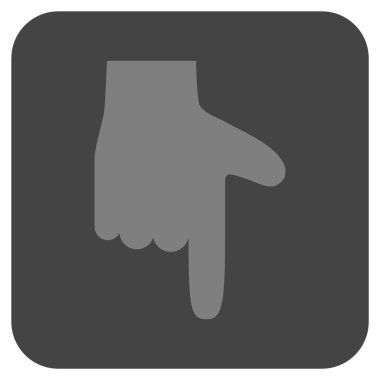 El işaretçisi düz aşağı vektör simgesi kare