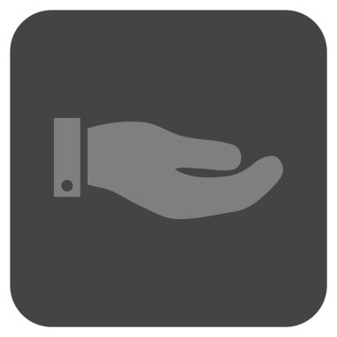 El düz kare vektör simgesi