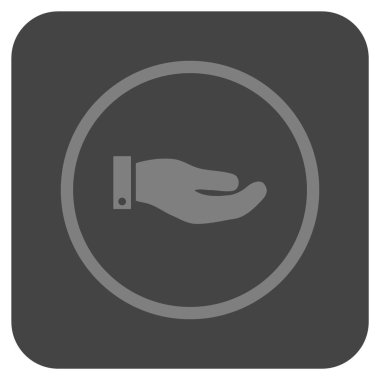 El düz kare vektör simgesi