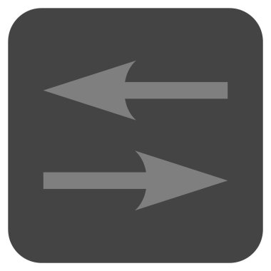 Yatay Exchange oklar düz kare vektör simgesi