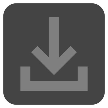 Gelen kutusu düz kare vektör simgesi