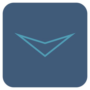 Vektör simge düz aşağı ok ucu kare