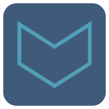 Vektör simge düz aşağı ok ucu kare