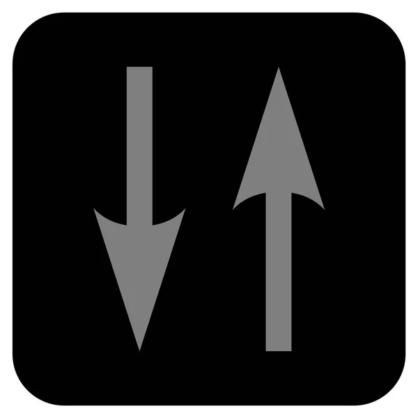 Flèches d'échange verticales Icône vectorielle carrée plate — Image vectorielle